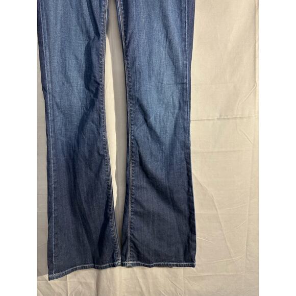 7 For All Mankind High Waist Bootcut Jeans Womens 30 Medium Wash Stretch Y2K - Picture 9 of 13